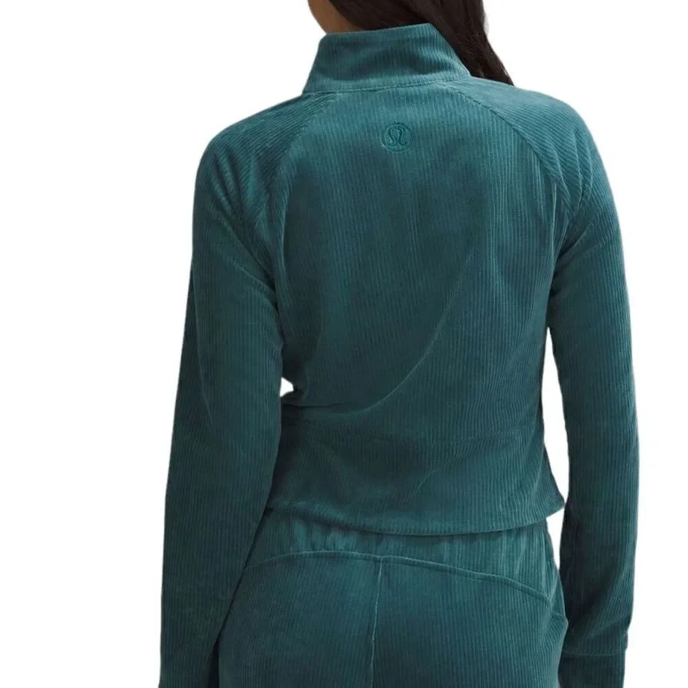 Lululemon Scuba Track Jacket *Velvet Cord Storm Teal